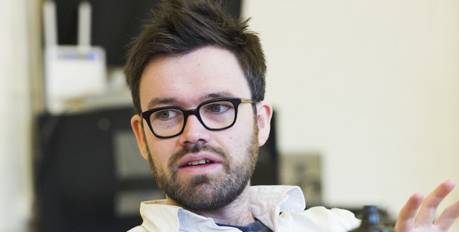 Ben Kidd, co-director of Lippy at the Young Vic. Photo by Tristram Kenton